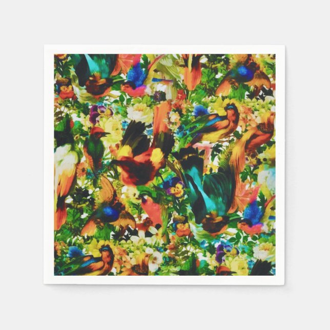 Vintager tropischer Dschungel Serviette (Vorderseite)