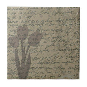 Vintager Tulpeentwurf Fliese
