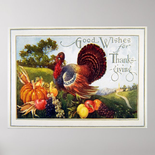 Vintager türkischer Erntedank Poster (Vorne)