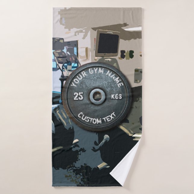 Vintager Turnhallen-Inhaber oder Benutzer mit der Badehandtuch (Badehandtuch)