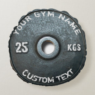 Vintager Turnhallen-Inhaber oder Benutzer mit der Rundes Kissen