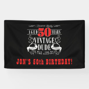 Vintager Typ Männer Geburtstagsbanner Banner