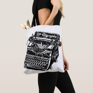 VINTAGER TYPEWRITER TOTE BAG PURT TASCHE
