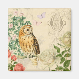 Vintager Uhmagnet mit wunderschönen Rose Magnet