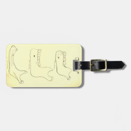 Vintager unterer Kiefer der Anatomie-| Gepäckanhänger