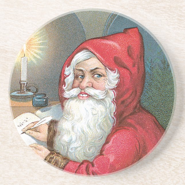 Vintager Untersetzer des Weihnachtsmanns (Vorne)