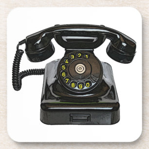 Vintager unterstützte Untersetzer des Telefons