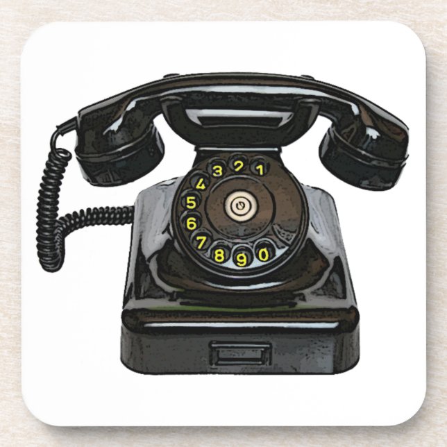 Vintager unterstützte Untersetzer des Telefons (Vorderseite)