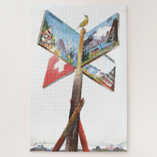 Vintager Urlaub Schweiz Reise - Illustration