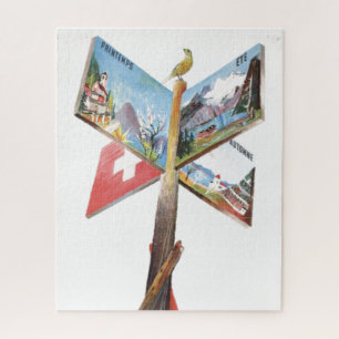 Vintager Urlaub Schweiz Reise - Illustration