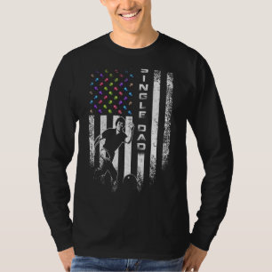 Vintager US-amerikanischer Flag Proud Bowling Sing T-Shirt