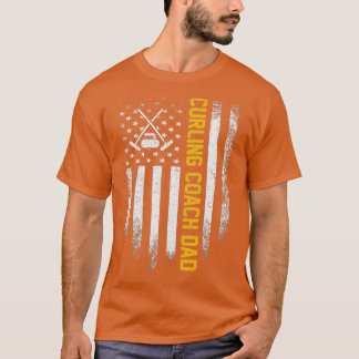 Vintager US-amerikanischer Flag Proud Curling Coac T-Shirt