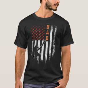 Vintager US-amerikanischer Flag-Stolz Cricket Vate T-Shirt