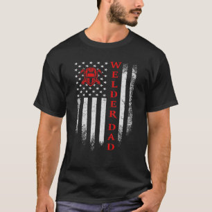 Vintager US-amerikanischer Flag Welder Vater Weld  T-Shirt