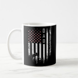 Vintager US-amerikanischer Flaggen-Curling-Vater C Kaffeetasse