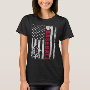 Vintager US-amerikanischer Flaggenpreis Baseball T T-Shirt