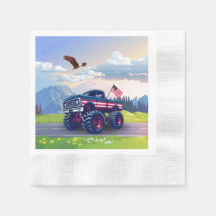 Vintager, US-amerikanischer Monster Serviette