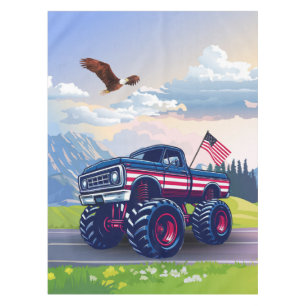 Vintager, US-amerikanischer Monster Tischdecke