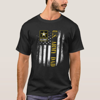 Vintager US-Army-Vater mit amerikanischem Flaggeng T-Shirt
