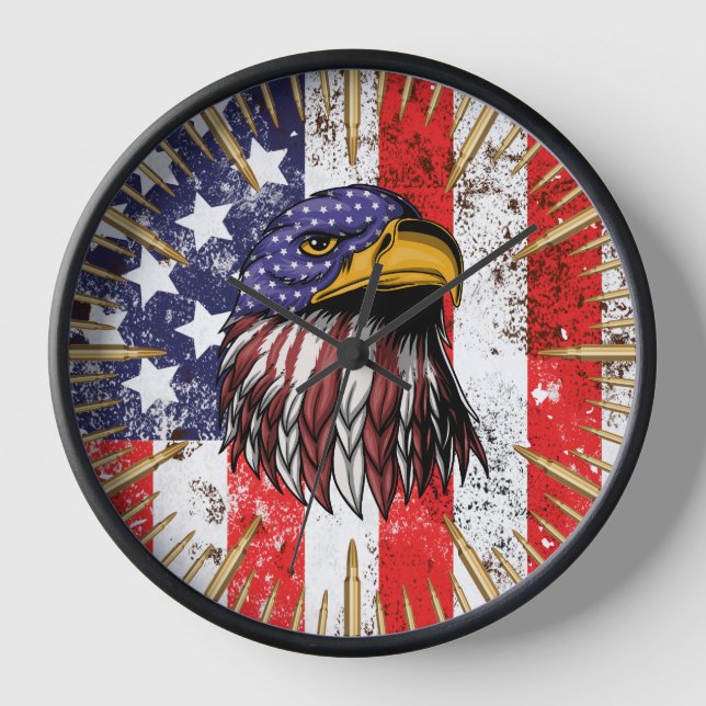 Vintager US-Flaggenamerikaner Uhr (Vorderseite)