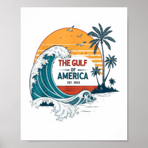 Vintager US-Golf 2025 amerikanisches Golf-Shirt Poster