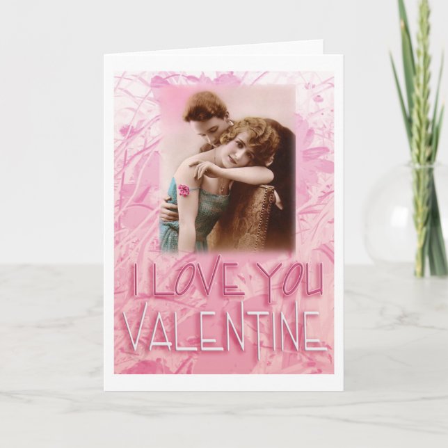 Vintager Valentine #6 Feiertagskarte (Vorderseite)
