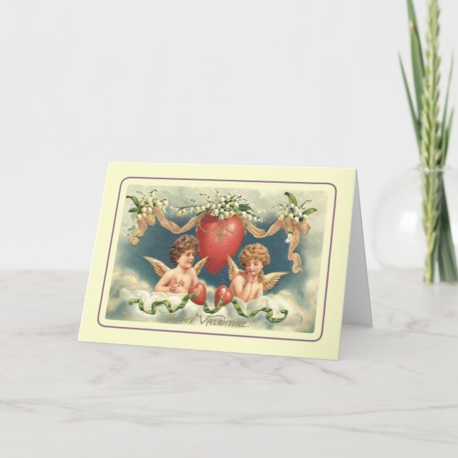 Vintager Valentine Feiertagskarte (Vorderseite)