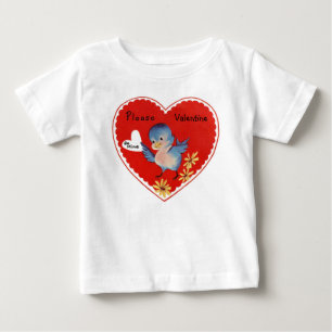 Vintager Valentine-Vogel Baby T-shirt