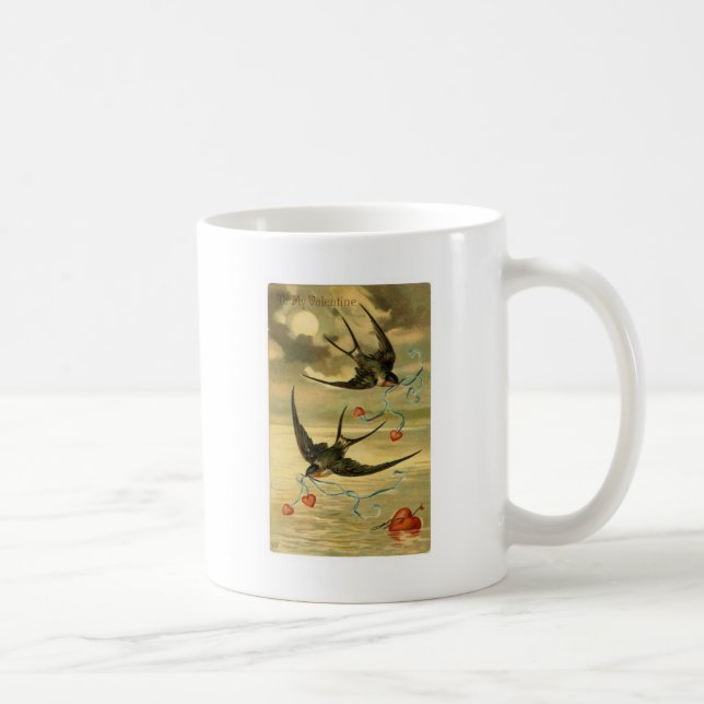 Vintager Valentinenstall mit Herzschwäche Kaffeetasse (Rechts)