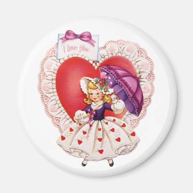 Vintager Valentinmagnet Magnet (Vorne)