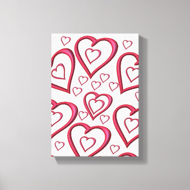 Vintager Valentinstag auf der Leinwand (Vorderseite)