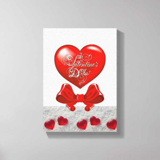 Vintager Valentinstag auf der Leinwand (Vorderseite)