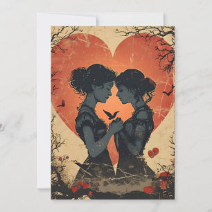 Vintager Valentinstag Feiertagskarte