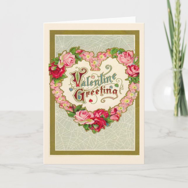 Vintager Valentinstag Feiertagskarte (Vorderseite)