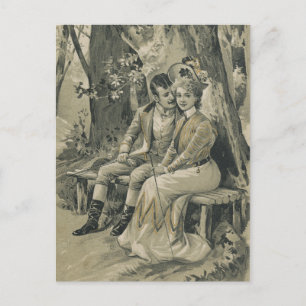 Vintager Valentinstag Feiertagspostkarte