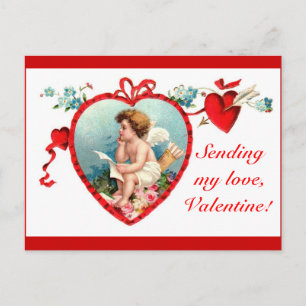 Vintager Valentinstag Feiertagspostkarte