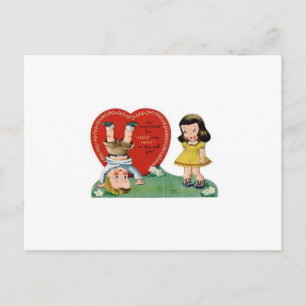 Vintager Valentinstag Feiertagspostkarte