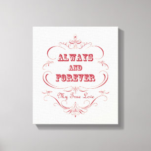 Vintager Valentinstag gedehnte Leinwand