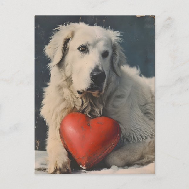 Vintager Valentinstag in den Pyrenäen Postkarte (Vorderseite)