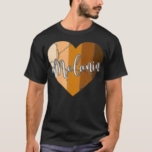Vintager Valentinstag Melanin Herzblutgeschichte T-Shirt
