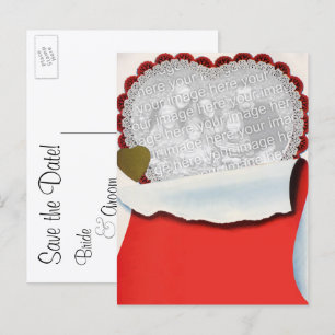 Vintager Valentinstag Neue Liebe und Romantik Ankündigungspostkarte