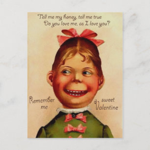 Vintager Valentinstag Postkarte