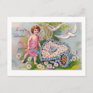 Vintager Valentinstag Postkarte