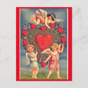 Vintager Valentinstag Postkarte