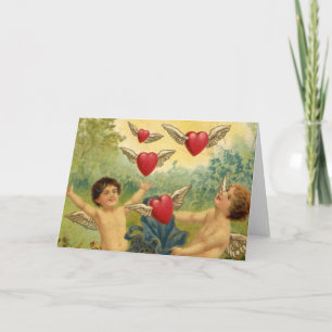 Vintager Valentinstag, Viktorianische Herbergen Feiertagskarte