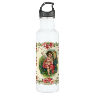 Vintager Valentinstag Viktorianischer Hubschrauber Edelstahlflasche