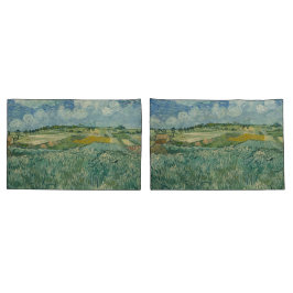 Vintager Van Gogh Schlicht bei Auvers mit Regenwol Kissenbezug