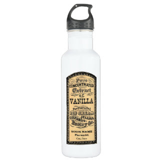 Vintager Vanille-Apotheker-Aufkleber, besonders Trinkflasche