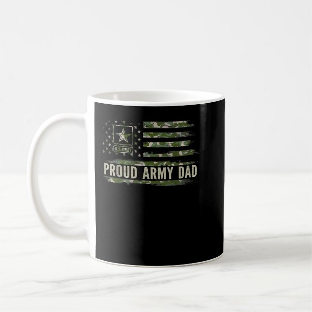 Vintager Vater der Proud-Armee Camouflage American Kaffeetasse (Links)