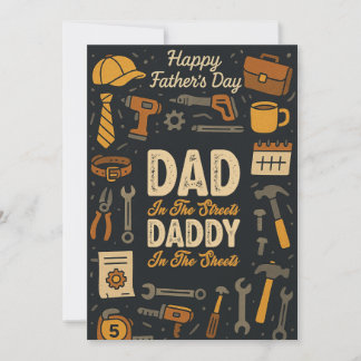 Vintager Vater in den Geschenken des Daddy Vathers Einladung